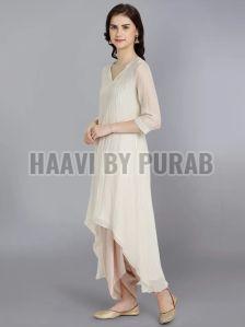 Ladies Mukaish Embroidered Chanderi Kurta