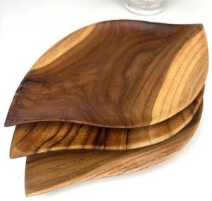 Leaf Shape Wooden Plate