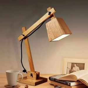 Wooden Study Table Lamp