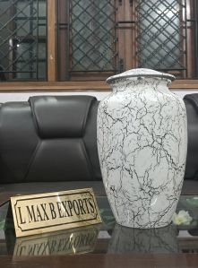 White Marble Texture Cremation Urns