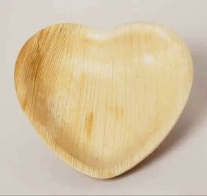 Heart Shaped Areca Leaf Plate