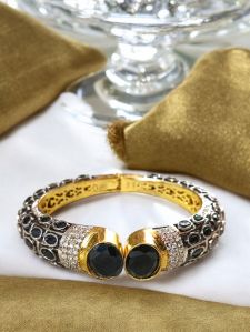 Gold Plated Stone Kada