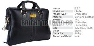 Black Leather Laptop Bag