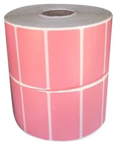 Pink Paper Barcode Sticker