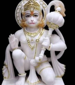 Marble hanuman sitting Statue