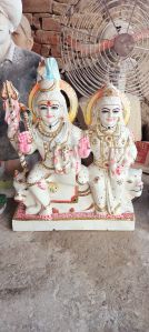 Marble Shiva Parvati Statue