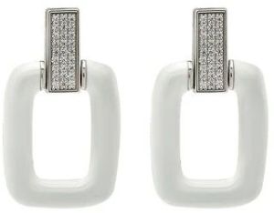 Silver White Frost Earrings