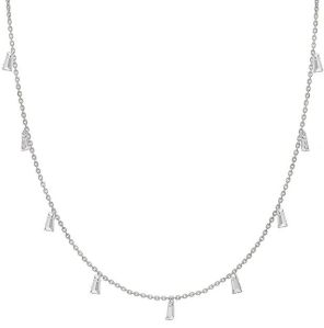 Silver White Radiant Necklace