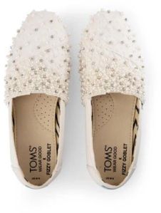 TOMS X Fizzy Goblet Pearl Love Slip Ons