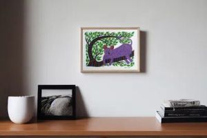 Purple Panther painting