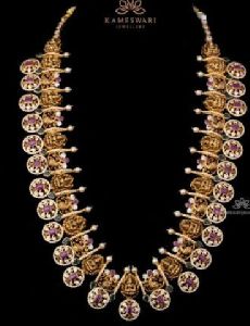 traditional pachi bottumalla choker necklace