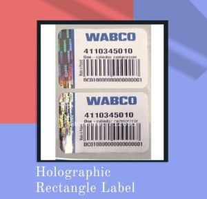 holographic rectangle label