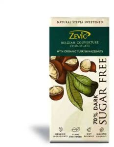 ZEVIC DARK BELGIAN COUVERTURE CHOCOLATE WITH ORGANIC TURKISH HAZELNUTS