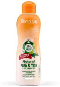 TropiClean Natural Flea & Tick Dog Shampoo 355ml