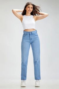 straight high waist jeans