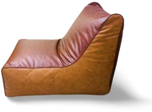 dual tone queen wide lounger golden light brown bean bag