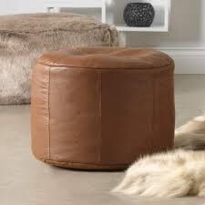 FOOTREST PREMIUM TAN BEAN BAG