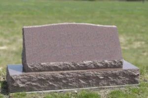 Slant headstone