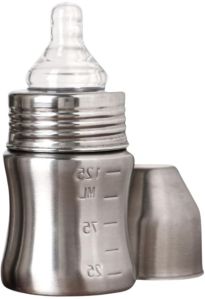 Voik Vega Wide Stainless Steel Baby Feeding Bottle 140ml