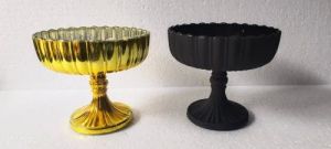 Glass Decorative Bowl with Stand