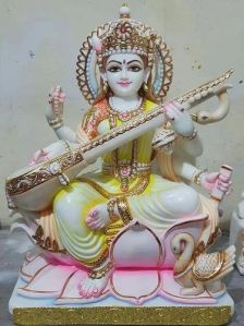 Saraswati Mata Marble Statue