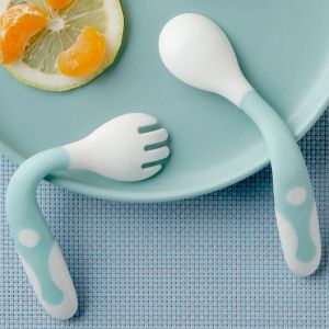 Silicone Baby Spoon and Fork Set