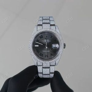 KP12 Black Dial VVS Moissanite Diamond Watch