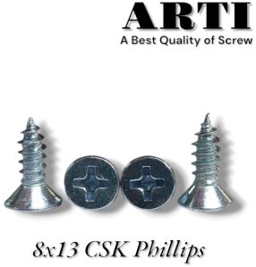 8x13 CSK Phillips Self Tapping Screw