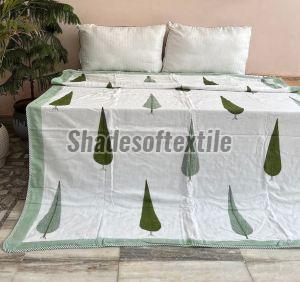 Leaf Floral Design Cotton Dohar