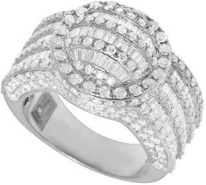 White Gold Lab Grown Diamond Ring For Mens