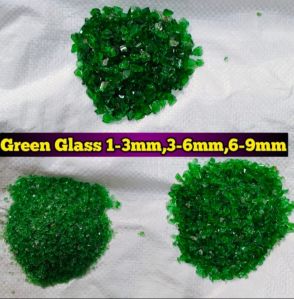 Green Cullet Glass Scrap