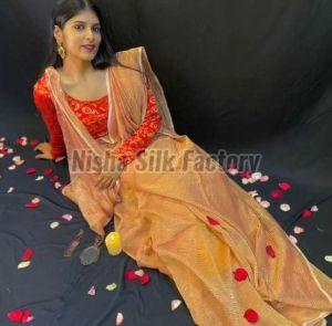 Banarasi Tissue Crush Soft Silk Saree