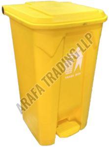 Yellow Plastic Pedal Bin with Lid