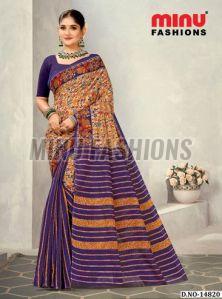 Sonajhuri Printed Cotton Saree