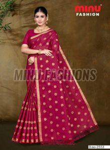 Virasat Embroidered Cotton Saree