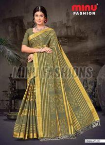 Yuvika Embroidered Cotton Saree