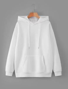 Mens Plain White Hoodie