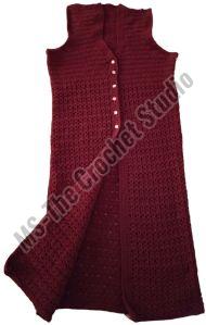 Ladies Sleeveless Crochet Sweater