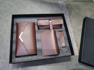 Ladies Brown Pu Leather Gift Set