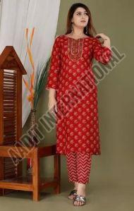 Muslin Kurti Pant Set