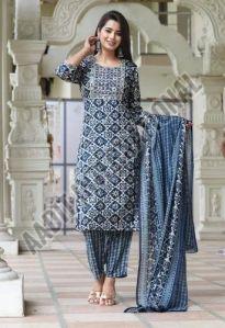 Rayon Kurti Pant Dupatta Set