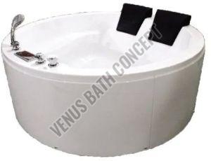 White Round Acrylic Jacuzzi Bathtub