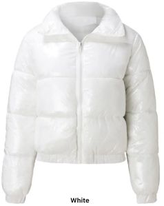 Women White Puffer Jacket