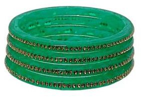 Ladies Green Plain Seep Bangle