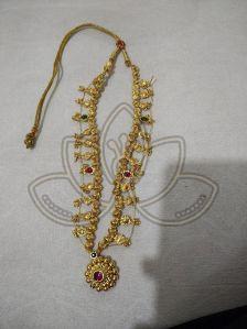 Artificial Golden Kolhapuri Saaj Necklace