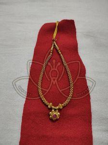 Pink Stone Artificial Thushi Necklace