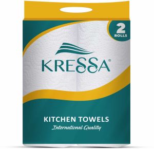 Kressa Kitchen Towel Roll 2in1 2 Ply 60 Pulls Per Roll-120 Pulls