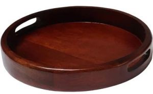 Round Wooden Serving Tray