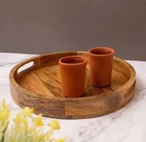 Wooden Serving Tray Set