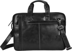 Mens Oil Pull Up Hunter Leather Messenger Bag